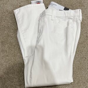 Women's White Cropped Jeans